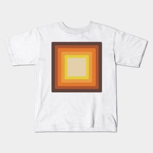 Retro 70s Style Square Mid Century Modern Kids T-Shirt